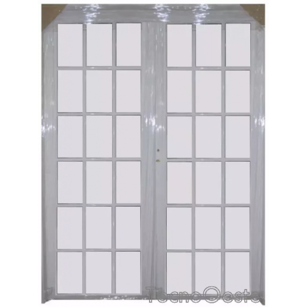 Puerta Doble Vidrio Repartido Completa 160x200